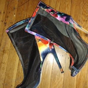 Mesh heel boots| Wild rose| Multi-color